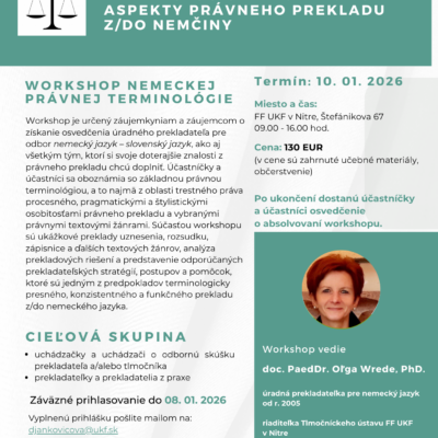 Vybrané terminologické a štylistické aspekty právneho prekladu z/do nemčiny