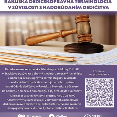 Rakúska dedičskoprávna terminológia v súvislosti s nadobúdaním dedičstva